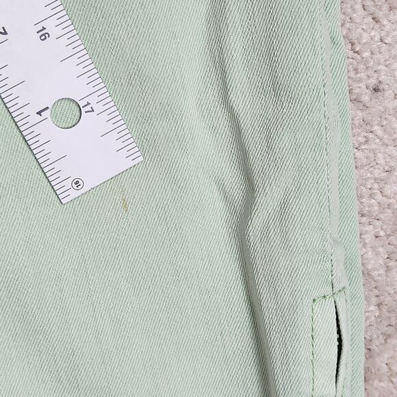 FREE PEOPLE Jeans Womens Size 29 Green Mint Ankle Zip Skinny Denim Pockets - Picture 10 of 13
